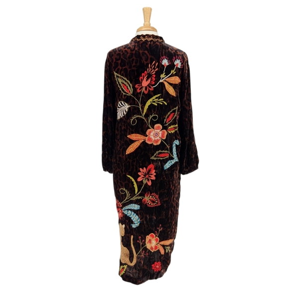 $528 Johnny Was Isabella Velvet Bishop Sleeve Kimono Coat Size XL - Picture 10 of 14